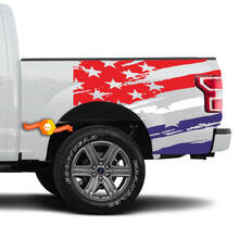 LKW-Ladefläche, US-Flagge, Farben, Vinyl-Aufkleber
 3