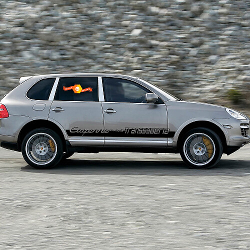 Turbo S Transsyberia Style Seitenstreifen Vinyl-Aufkleber-Set für Porsche Cayenne
