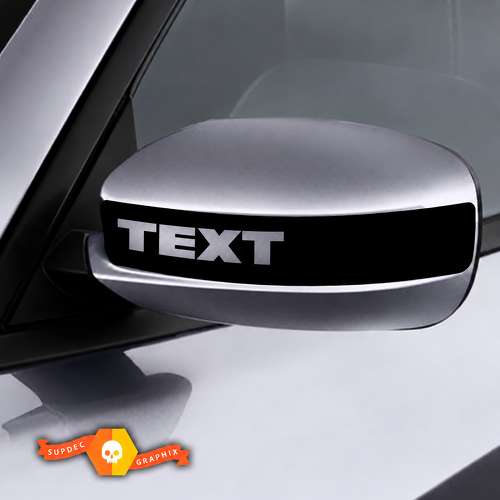 TEXT Mirror Cap Stripe Pair Universal Vinylaufkleber für Dodge Charger 2011-2016