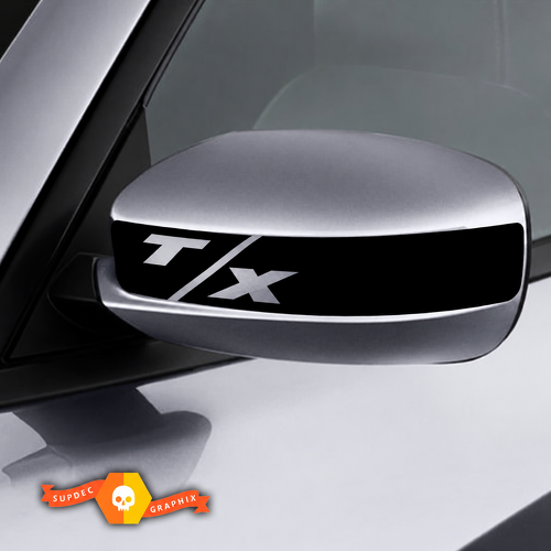 T/X Mirror Cap Stripe Pair Universal Vinylaufkleber für Dodge Charger 2011-2016