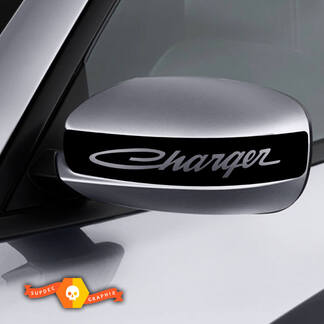 Dodge Charger Mirror Decal Sticker Charger Retro Grafik passend für Modelle 2011-2016
