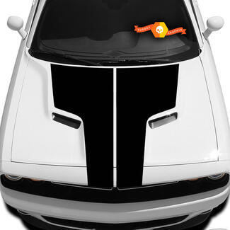 Dodge Challenger Motorhauben-T-Aufkleber mit Motorhaubengrafik passend für die Modelle 09 - 14
