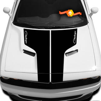 Dodge Challenger Motorhaube T Aufkleber mit Inschrift Challenger Aufkleber Motorhaubengrafik passend für die Modelle 09 - 14
