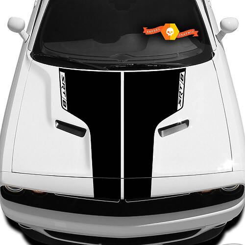 Dodge Challenger SRT-8 Motorhaube T Aufkleber mit Aufschrift SRT8 Aufkleber Motorhaubengrafik passend für Modelle 09 - 14
