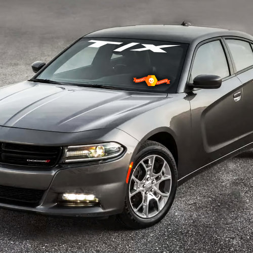 T/X Schräge Schriftaufkleber aus Vinyl für Dodge Charger 2011-2016