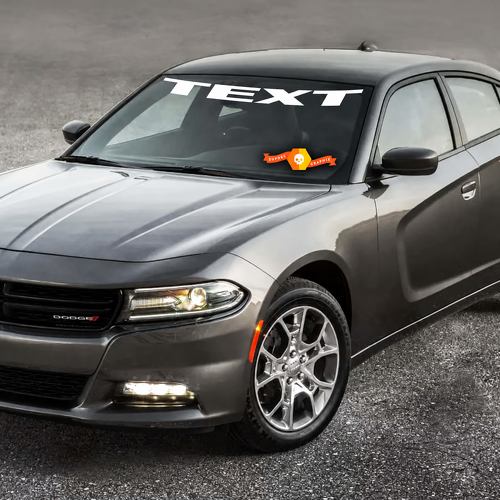TEXT Schräge Schrift Windschutzscheiben Vinyl-Aufkleber für Dodge Charger 2011-2016