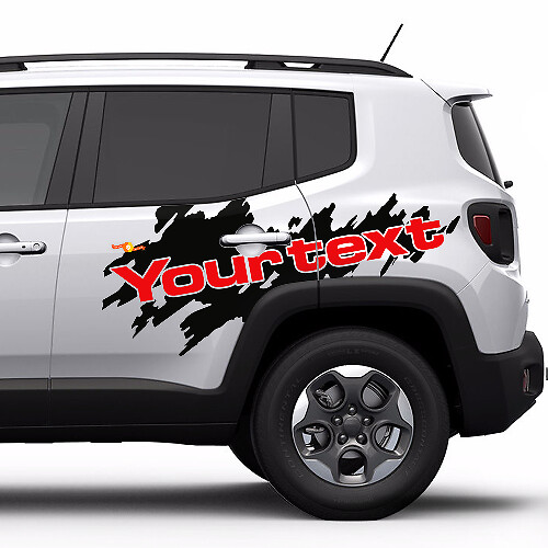 2-farbiger Jeep Renegade Side Splash Grafik-Vinyl-Aufkleber, SUV
