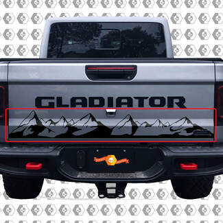Bett Heckklappe Jeep Wrangler Gladiator Rubicon Mountains Vinyl-Aufkleber für 2018-2021
