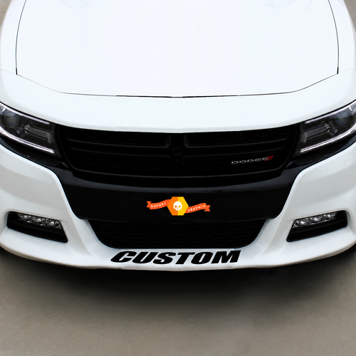 CUSTOM Block Frontspoiler-Schriftzug Universeller Vinyl-Aufkleber für Dodge Charger