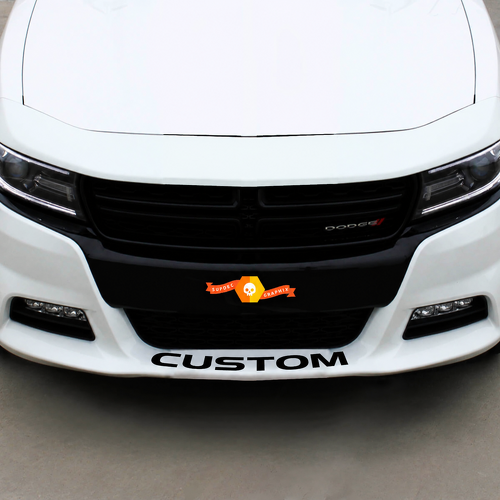 CUSTOM breite Frontspoiler-Beschriftung Universeller Vinyl-Aufkleber für Dodge Charger