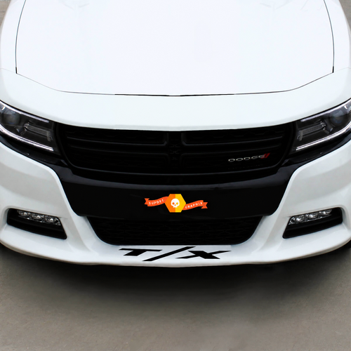 T/X Frontspoiler-Schriftzug Universeller Vinyl-Aufkleber für Dodge Charger