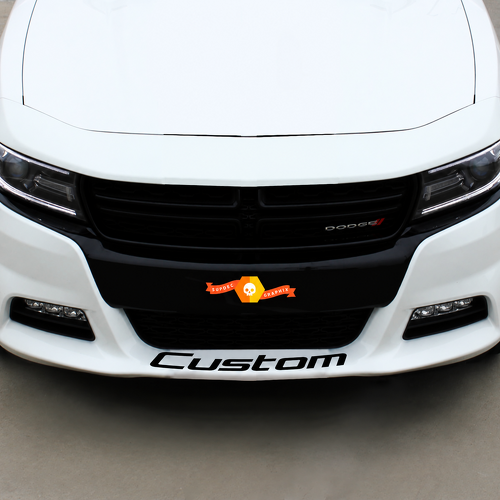 Custom Lettering — Vinylaufkleber (vordere Stoßstange) für Dodge Charger