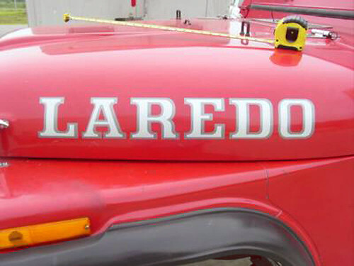 Laredo Schriftzug Motorhauben Vinylaufkleber Set für Jeep Wrangler