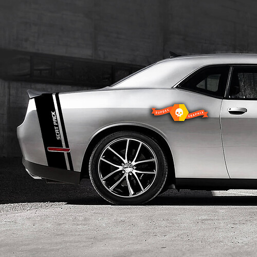 Dodge Challenger Scat Pack Tail Band Aufkleber Aufklebergrafik passt zu Modellen
