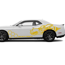 Kit mit Seiten Scat Pack Honeycomb Bee Aufklebern Vinyl Graphics Super Bee Sticker für Dodge Challenger
 2