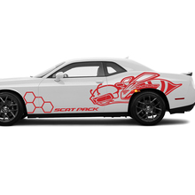 Kit mit Seiten Scat Pack Honeycomb Bee Aufklebern Vinyl Graphics Super Bee Sticker für Dodge Challenger
 3