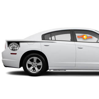 Dodge Charger Super Bee Wanna Bee Side Hatchet Stripe Decal Sticker Grafik passend für Modelle 2011-2014
