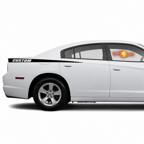 CUSTOM Block Langstreifen Paar Seiten Vinyl Aufkleber Sticker für Dodge Charger 2011-2014