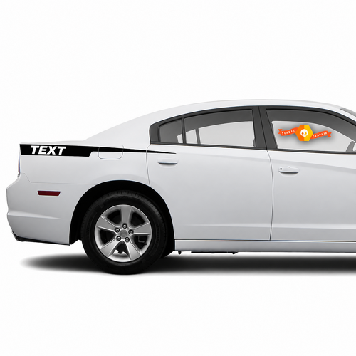Custom-Text Rasierklingen-Aufkleber Seitenverkleidung für Dodge Charger 9792