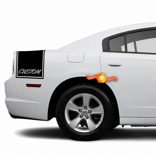 CUSTOM Script Heckband-Kit Heckverkleidung Kofferraum Vinyl-Aufkleber Sticker für Dodge Charger 2011-2014