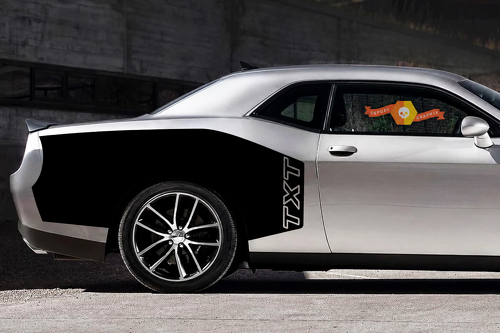 TXT Outline Billboard Paar Seiten-Heckkotflügel Vinyl Aufkleber Sticker für Dodge Challenger 2009-2015