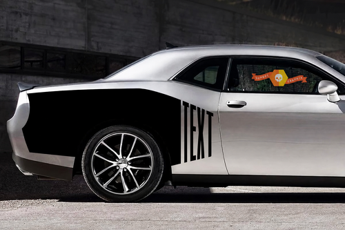 TEXT Hohe Billboard Paar Seitlich Hinteres Schutzblech Vinyl Aufkleber Sticker für Dodge Challenger 2009-2015