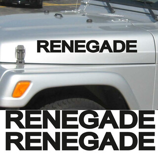 2 Renegade Jeep Wrangler Rubicon CJ TJ YJ JK XJ Aufkleber Nr. 2