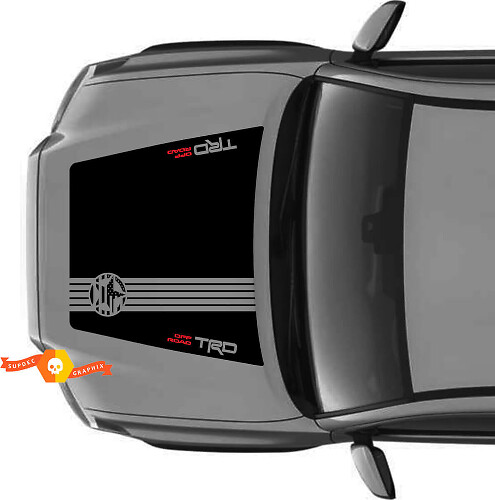 Army Star Blackout Hauben Vinyl-Aufkleber Decal für Toyota Tacoma 2016-2021