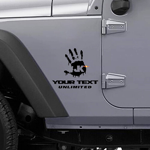 Individuelles Zombie-Hand-Seiten-Vinyl-Aufkleberset für Jeep Wrangler