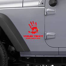 Individuelles Zombie-Hand-Seiten-Vinyl-Aufkleberset für Jeep Wrangler_3