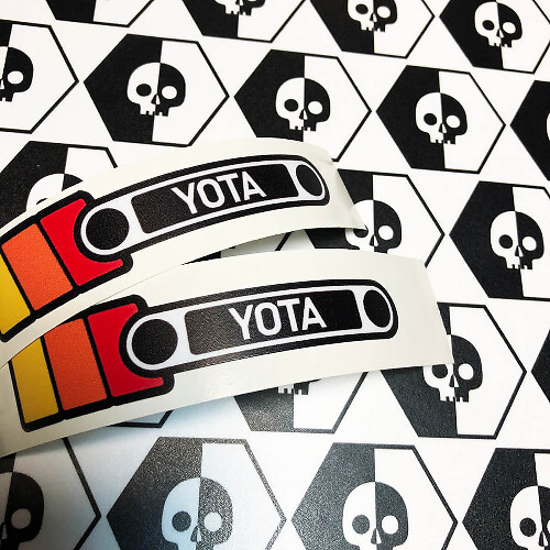 YOTA Vintage-Stil Streifen Vinyl-Aufkleber Paar für Toyota FJ Cruiser