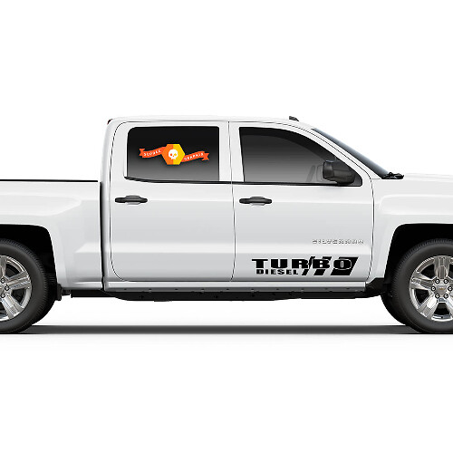 Turbo Diesel 6,7 Seiten Tür Vinyl Aufkleber Set für Schwerlast-Lkw