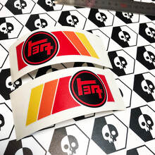 Paar TRD TEQ Vintage Sunset Retro Old Style Vinyl Aufkleber passend für Toyota 4Runner Tacoma FJ Cruiser
 2