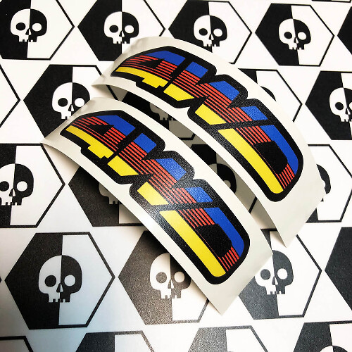 Paar 4WD TEQ Vintage Sunset Retro Old Style Vinyl Aufkleber passend für Toyota 4Runner Tacoma FJ Cruiser
