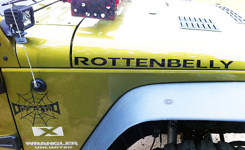 Rottenbelly Seitenhauben Vinyl-Aufklebersatz für Jeep Wrangler