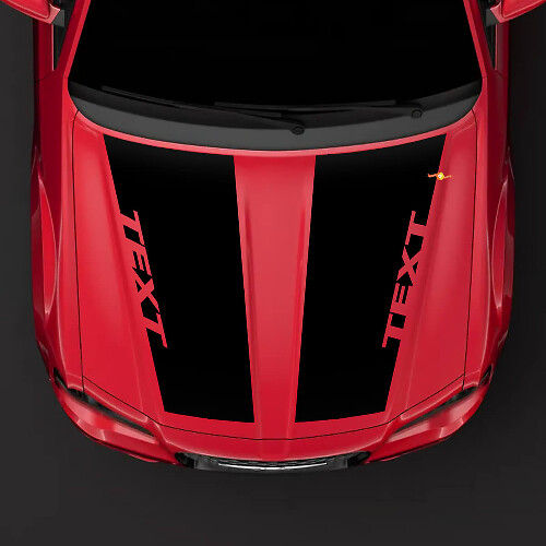 Doppelter Vinyl-Aufkleber mit individuellen Motorhaubenstreifen für Chrysler 300C 2014