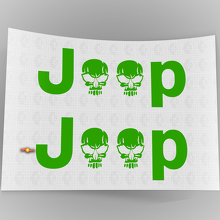 Jeep Schädel Seiten Vinyl Aufkleber Set für Jeep Wrangler Rubicon_4