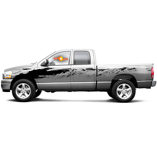Splash Mud Dirt 4x4 Seitenbetttüren Pickup Distressed Grunge Truck Auto Vinyl Grafik Aufkleber Aufkleber Nachttisch f-150 Tundra Ram
