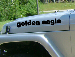 2 goldene Adler Jeep Wrangler Rubicon CJ TJ YJ JK Vinyl-Aufkleber