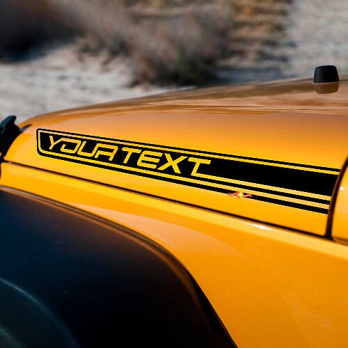 Individuelle Vinyl-Aufkleber für Motorhauben-Streifen für Jeep Wrangler