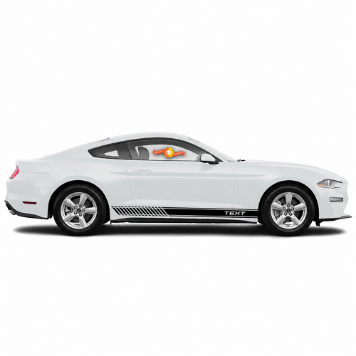 Individuelle Text Seiten Schwellerstreifen Grafik Vinyl Aufkleber Decals Satz von 2 für Musclecar Musclecarmodel 2005-2020