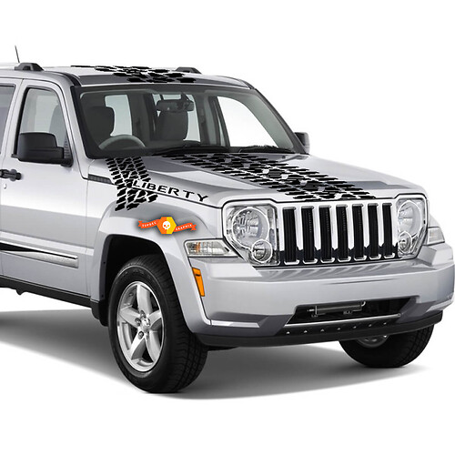 Reifenprofil Motorhaube Dach Kofferraum Auto Vinyl Grafik Aufkleber Decals für Jeep Liberty.
