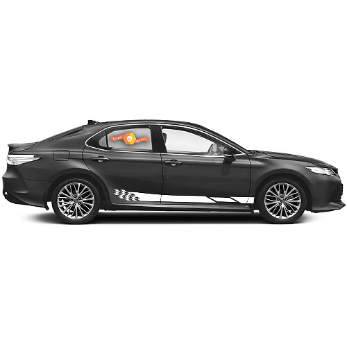 Schachbrett-Seitenstreifen Vinyl-Aufkleber-Kit für Toyota Camry