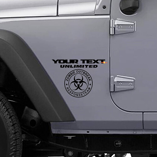 Individuelle Aufkleber für das Zombie-Ausbruch-Reaktionsteam für Jeep Wrangler Unlimited