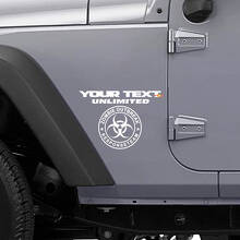 Individuelle Aufkleber für das Zombie-Ausbruch-Reaktionsteam für Jeep Wrangler Unlimited_2