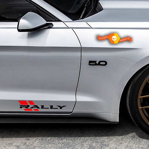 RALLY RACING Sport Performance Car Truck SUV Vinyl Aufkleber Aufkleber Emblem 2pc Paar
