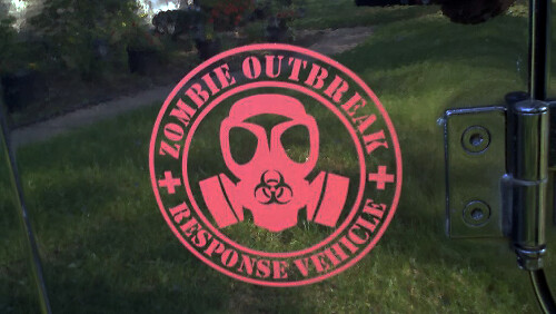 2 ZOMBIE OUTBREAK Response Vehicle JEEP Vinyl-Aufkleber
