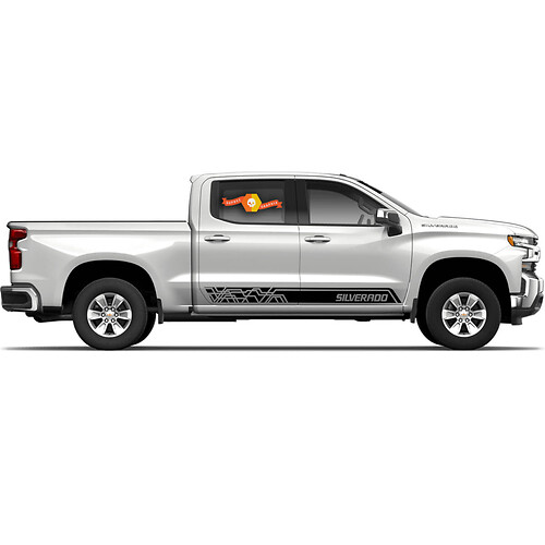 2 x Chevy Chevrolet Silverado Vinyl Aufkleber Aufkleber Grafik Seitentür

