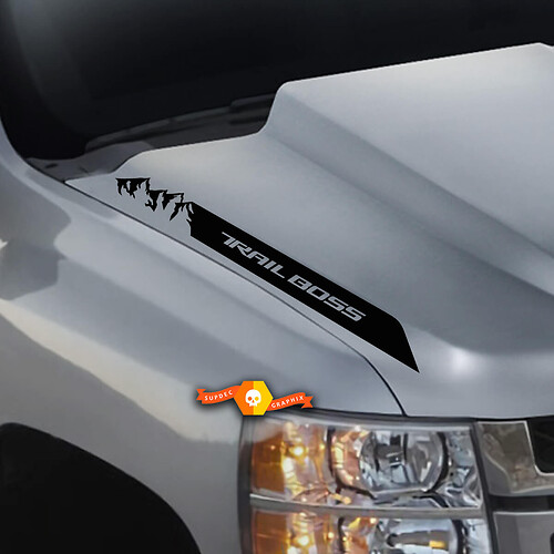 2019 2020 2021 Chevy Silverado 1500 MOUNTAIN Trail Boss Hood Spear Aufkleber Aufkleber 2er-Set
