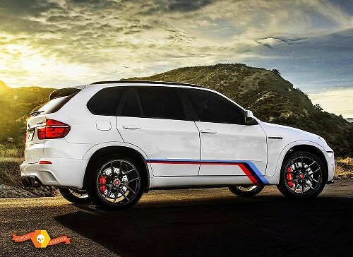 M-Style Seitenaufkleber Vinyl-Set für BMW X5 M E70 2009-2014